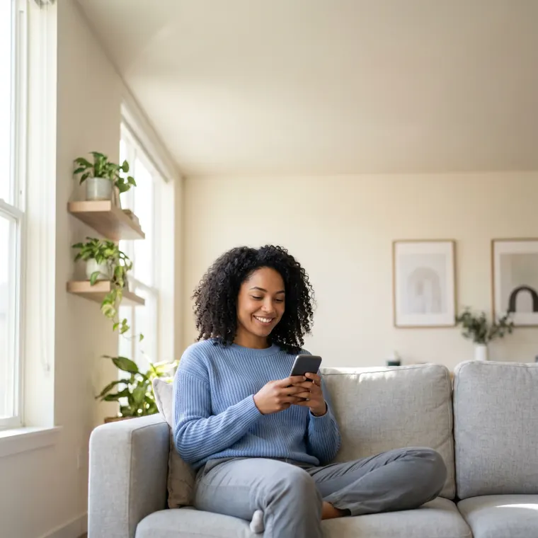 Woman starting her HerEstrogen intake from home